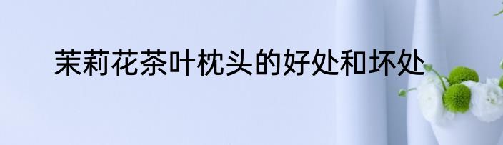 茉莉花茶叶枕头的好处和坏处