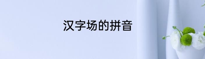 汉字场的拼音