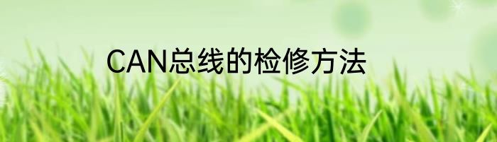 CAN总线的检修方法