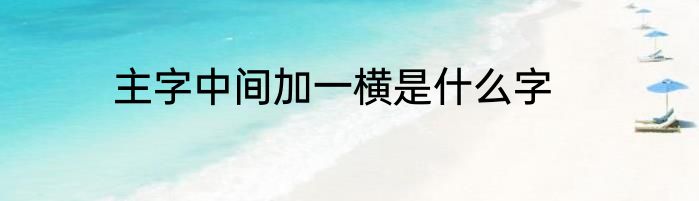 主字中间加一横是什么字