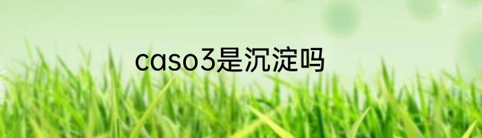 caso3是沉淀吗