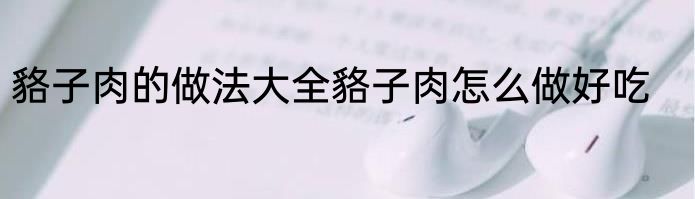 貉子肉的做法大全貉子肉怎么做好吃