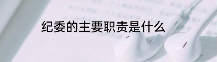纪委的主要职责是什么
