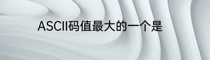ASCII码值最大的一个是