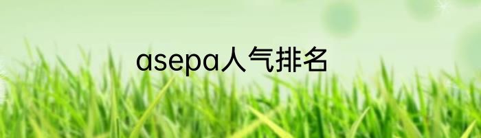 asepa人气排名