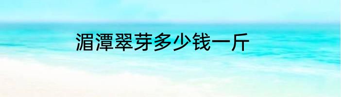 湄潭翠芽多少钱一斤