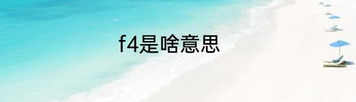 f4是啥意思