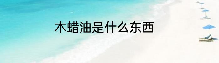木蜡油是什么东西
