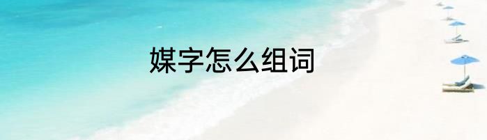 媒字怎么组词
