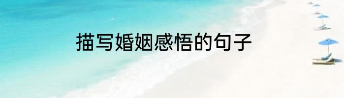 描写婚姻感悟的句子