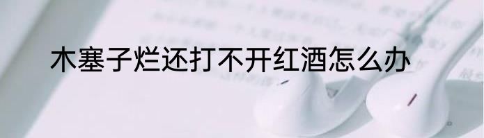 木塞子烂还打不开红酒怎么办