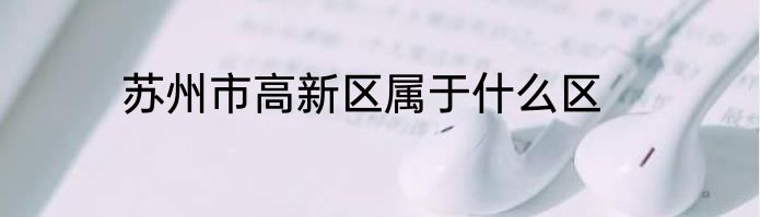 苏州市高新区属于什么区
