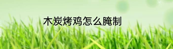 木炭烤鸡怎么腌制
