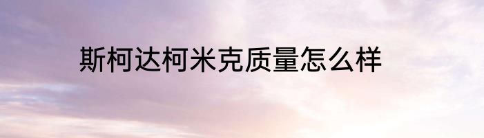斯柯达柯米克质量怎么样
