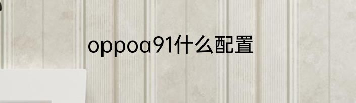 oppoa91什么配置