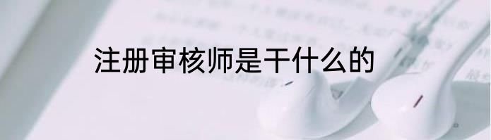 注册审核师是干什么的