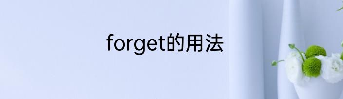 forget的用法