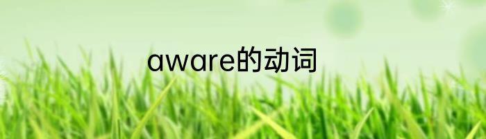 aware的动词