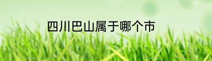四川巴山属于哪个市