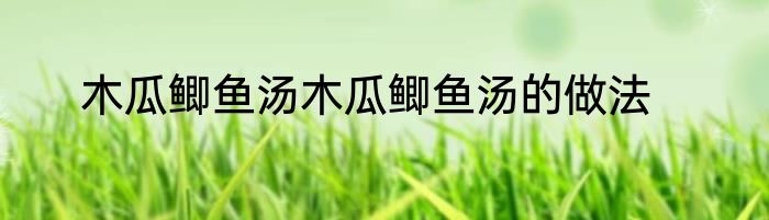 木瓜鲫鱼汤木瓜鲫鱼汤的做法