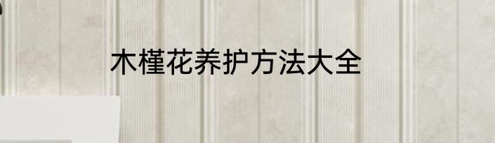 木槿花养护方法大全