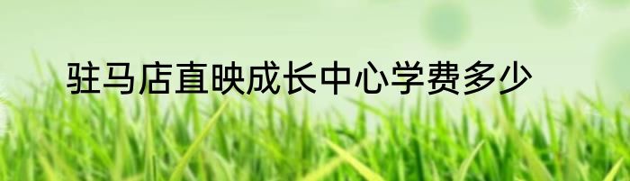 驻马店直映成长中心学费多少
