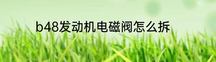 b48发动机电磁阀怎么拆
