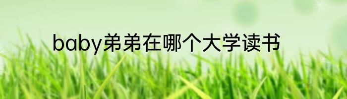 baby弟弟在哪个大学读书