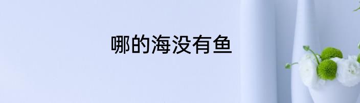 哪的海没有鱼