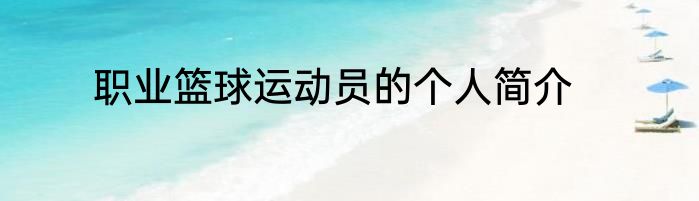 职业篮球运动员的个人简介