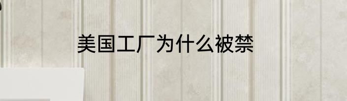 美国工厂为什么被禁