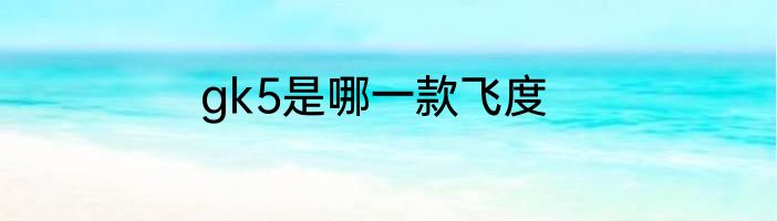 gk5是哪一款飞度