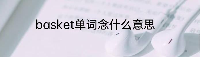 basket单词念什么意思