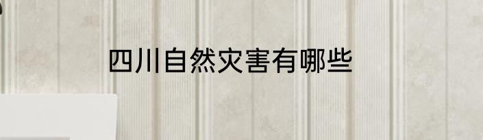 四川自然灾害有哪些