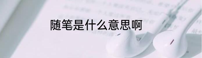 随笔是什么意思啊