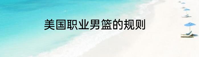 美国职业男篮的规则