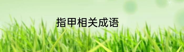 指甲相关成语
