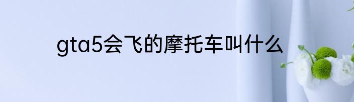 gta5会飞的摩托车叫什么