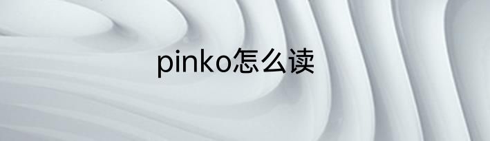 pinko怎么读