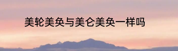 美轮美奂与美仑美奂一样吗