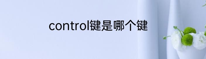 control键是哪个键