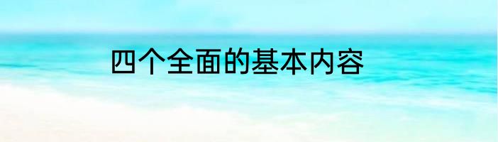 四个全面的基本内容