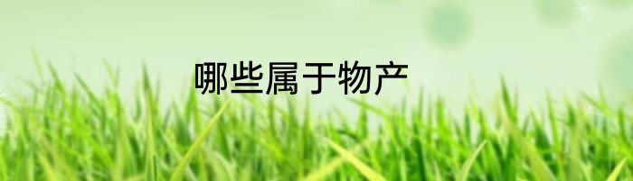 哪些属于物产