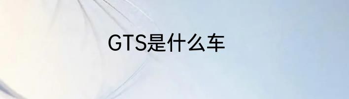 GTS是什么车
