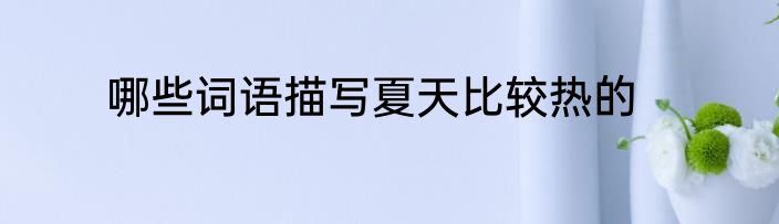 哪些词语描写夏天比较热的