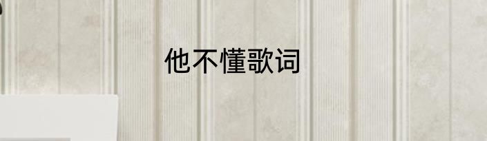他不懂歌词