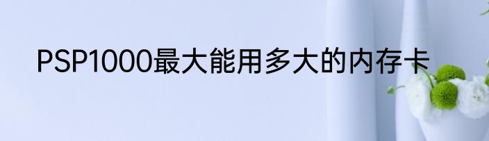 PSP1000最大能用多大的内存卡