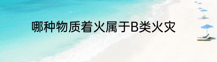 哪种物质着火属于B类火灾