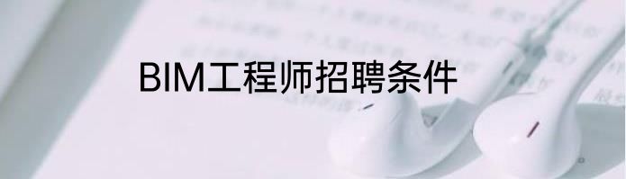 BIM工程师招聘条件