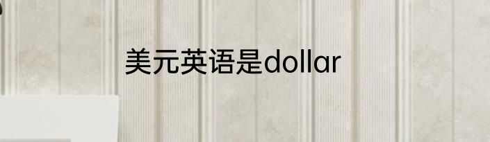 美元英语是dollar